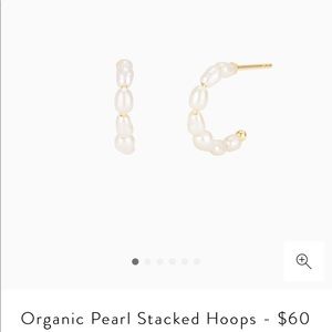 Mejuri Organic Stacked Pearl Hoops